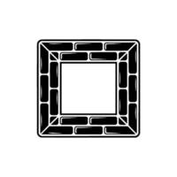 Geometric Frame, Minimalist Outline, Blank Canvas vector