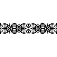 Elegant Swirl Border, Vintage Decorative Element - Ornamental - Grey vector