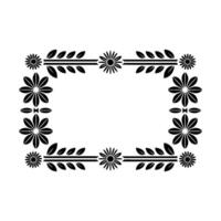 Geometric Floral Border, Vintage, Minimalist Frame vector