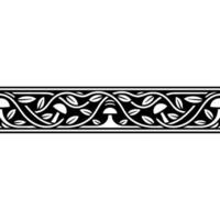 Elegant Botanical Border, Art Nouveau Inspired, Pattern vector