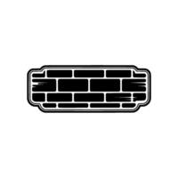 Minimalist Brick Outline, Modern Element vector