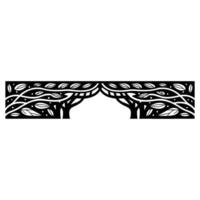 Stylized Tree Archway, Minimalist Woodland vector