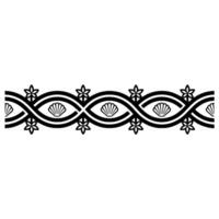 Intricate Celtic Seashell Border, Vintage Nautical vector
