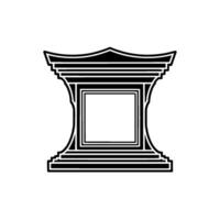 Geometric Monument, Minimalist Emblem, Ancient Echoes vector