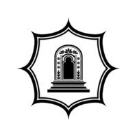 Intricate Islamic Archway Emblem, Minimalist vector