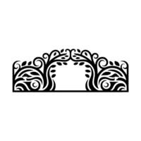Elegant Archway Ornament, Black White, Botanical vector