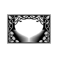 Celtic Watermark, Elegant Border, Vintage, Tranquil Reflection vector