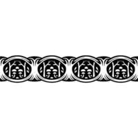 Intricate Black Ornamental Border, Vintage Style, Pattern - Ornament vector