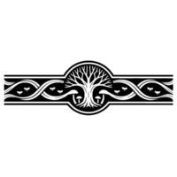 Mystical Tree of Life Border, Celtic Inspired vector