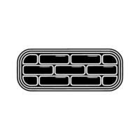 Geometric Brick Pattern, Minimalist, Modern Emblem vector