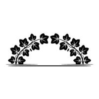 Elegant Ivy Arch Minimalist Botanical vector