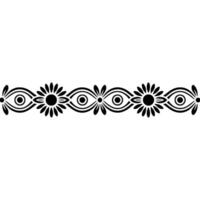 Stylized Eye Border, Geometric Ornamentation, Vintage vector