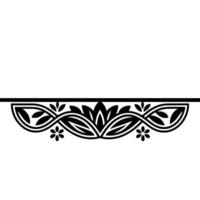 Elegant Floral Border, Vintage Element, - Line vector