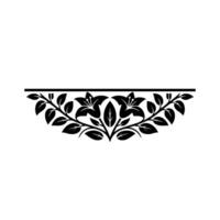 Elegant Floral Border, Vintage, Decorative Element, - Botanical, Ornament vector