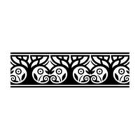 Stylized Celtic Border, Intricate Black Pattern vector