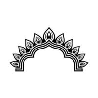 Intricate Arch Motif, Floral Ornamentation, Minimalist vector