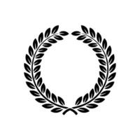 Elegant Laurel Wreath, Minimalist, Symbolic Circle vector
