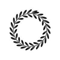 Elegant Olive Branch Wreath, Minimalist, Foliage vector