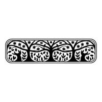 Stylized Tree Border, Vintage Illustration, Decorative Element vector