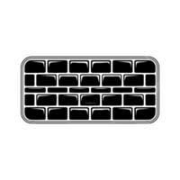 Minimalist Keyboard Brick, Geometric vector
