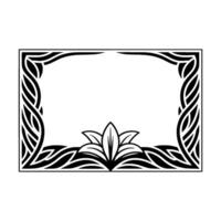Elegant Celtic Lily Frame, Vintage, Symbolic Motif vector