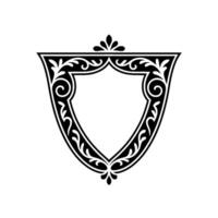 Elegant Shield Emblem, Vintage Decorative Border, Classic vector