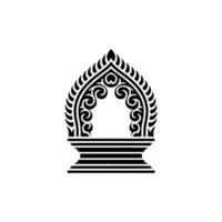 Intricate Arch Emblem, Sacred Geometry, Minimalist vector