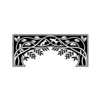 Intricate Forest Canopy, Wildlife Silhouette vector