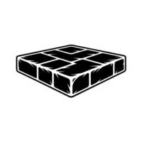 Geometric Stone Slab, Minimalist vector
