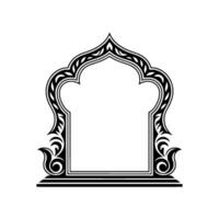 Intricate Archway, Islamic Ornamentation, Minimalist, Frame vector
