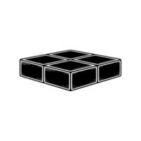 Stacked Blocks Minimalist Illustration vector