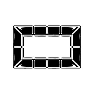 Geometric Brick Frame, Minimalist, Abstract