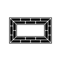 Geometric Brick Frame, Subtle Depth, Minimalist vector