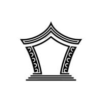 Geometric Temple Arch, Minimalist vector