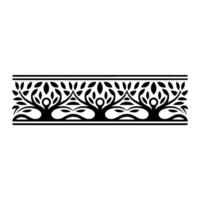 Stylized Tree Border, Elegant Botanical - Foliage vector