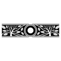 Geometric Branch Border, Stylized Art Deco vector