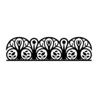 Art Nouveau Botanical Border, Elegant Ornamentation, Ornament vector