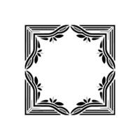 Elegant Deco Frame Stylized Botanical Border vector