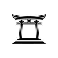 Minimalist Torii Gate, Japanese Symbolism vector