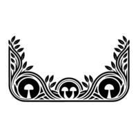 Elegant Botanical Frame, Vintage Style, Decorative Border - Symmetry vector