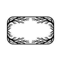 Elegant Botanical Frame, Minimalist - Branches vector