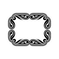 Intricate Black Frame, Art Deco Ornamentation, Elegant Border vector