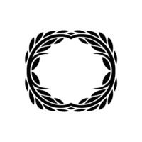 Elegant Laurel Wreath Border, Minimalist, Ornament vector