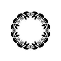 Elegant Floral Border, Vintage, Circular Motif, Botanical vector
