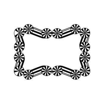 Geometric Radial Frame, Minimalist, Abstract Pattern vector