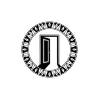 Circular Portal, Minimalist Threshold, Abstract Passage vector