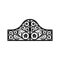 Intricate Japanese Lattice Ornament, Black White vector