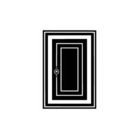 Minimalist Black White Portal, Abstract Depth vector