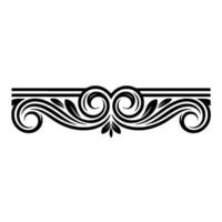 Elegant Vintage Scroll Border, Decorative Element - Floral - Ornament vector