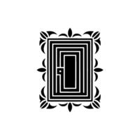 Art Deco Frame, Geometric Elegance, Vintage Motif vector